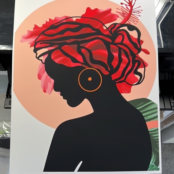 Modern Wall Art Print Tropical Girl Unframed - Picture 15 of 17